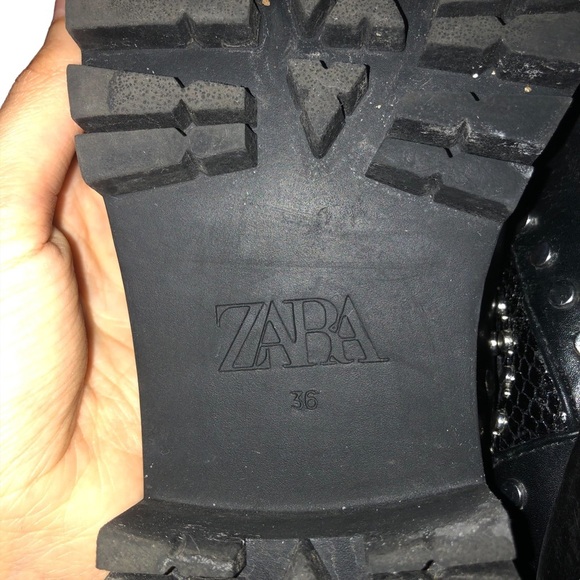 ZARA Studded Black Boots - Picture 8 of 9